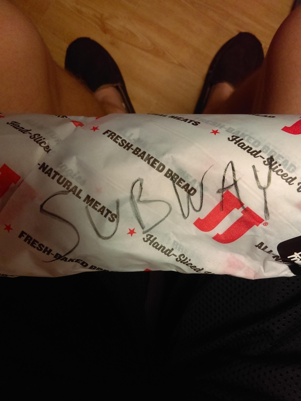 I asked Jimmy Johns to write a joke on the wrapper