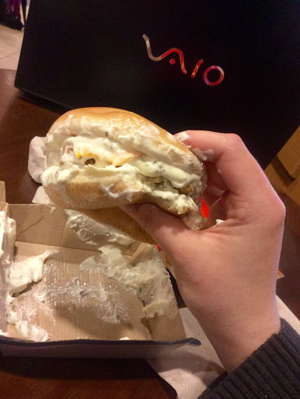I asked McDonalds for extra tartar sauce I did not add any myself