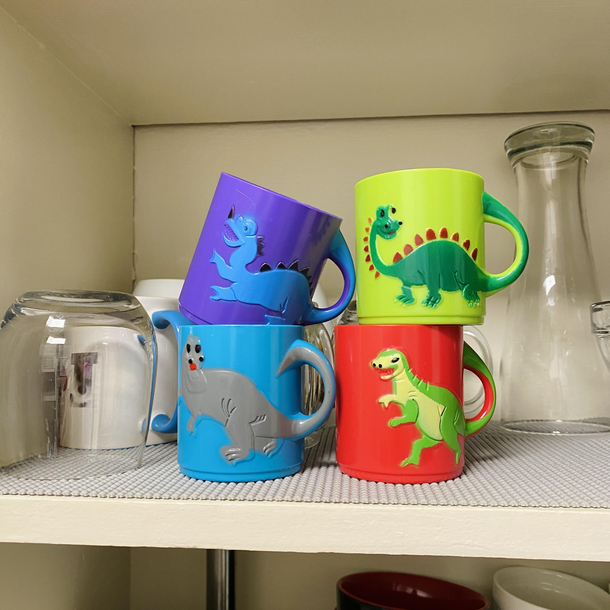 I asked my husband to buy some cheap plastic drinking cups so that we dont always have to drink from glass cups and potentially break them while handling them This is what he bought and no we dont have kids