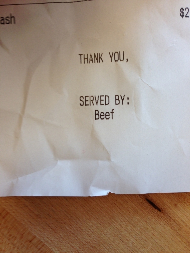 I ate my server for lunch