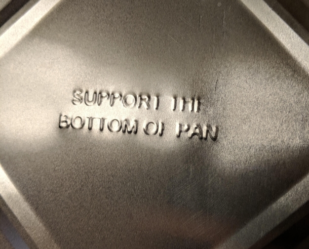 I believe in you bottom of pan