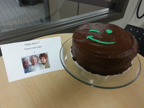I bet this cake sits there all day