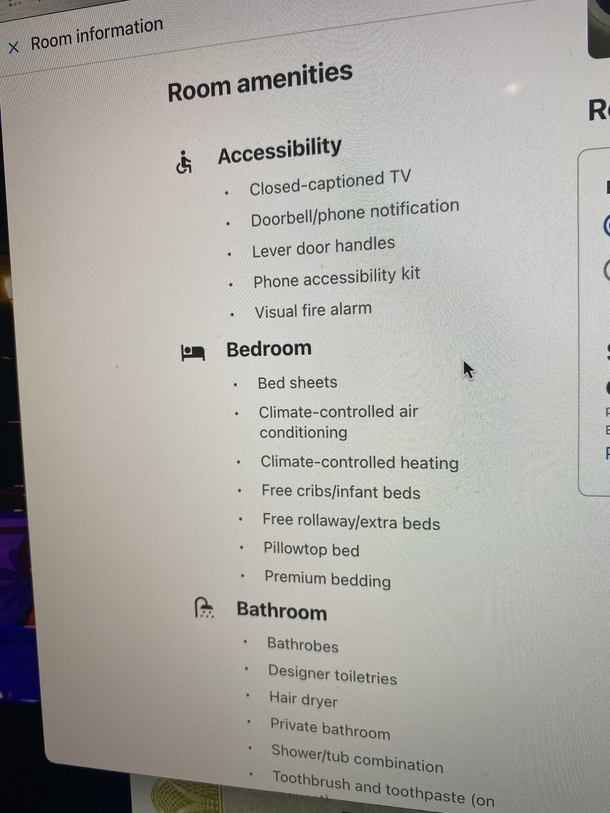I booked a hotel yesterday and the first amenity they felt like advertising for the room was bed sheets