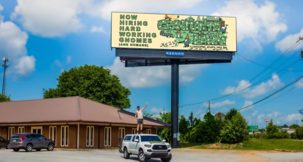 I bought a billboard to try to hire some helpers this spring  Anyone need a job