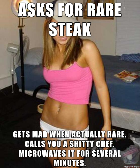 I bought and made steak for some friends Never again