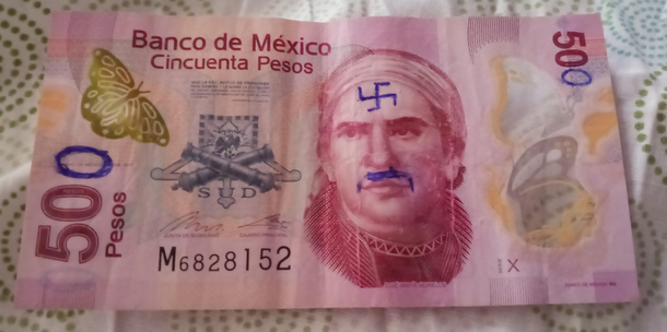 I bought something in a Mexican store I found this in my wallet I saw it too late