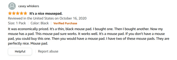 I bought the mousepad