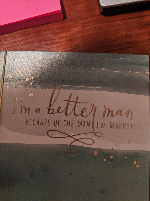 I bought the wrong card for my bride