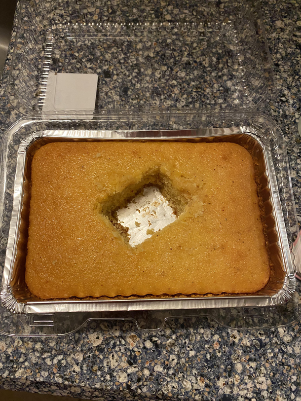 I call this OCD cornbread My wife ate my last apple this is my revenge