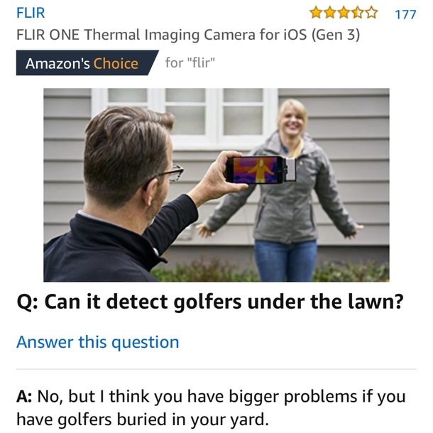 I came across an odd question on Amazon