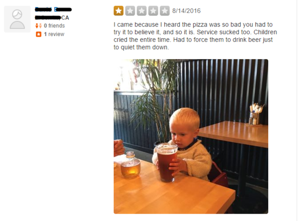 I came because I heard the pizza was so bad you had to try it to believe it