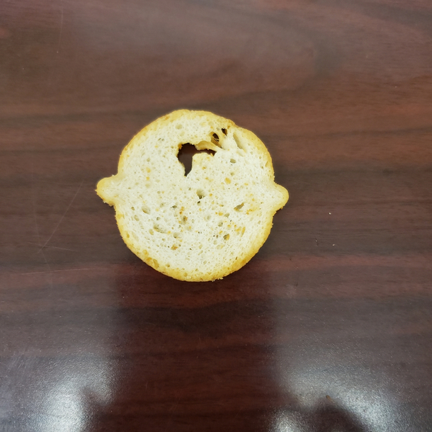 I cant decide if this cracker reminds me if Gorbachev or Charlie Brown