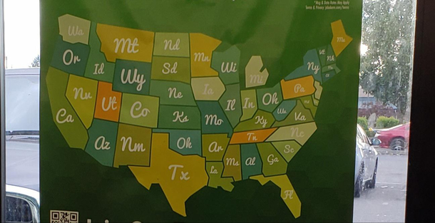 I cant handle how this map thinks some of the states are shaped especially Washington State Also Michigan just isnt even attached to the rest of the country