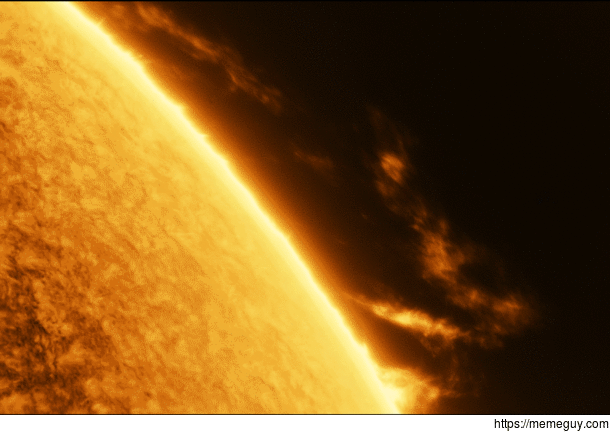 I captured this huge prominence raining back to the suns surface with a telescope