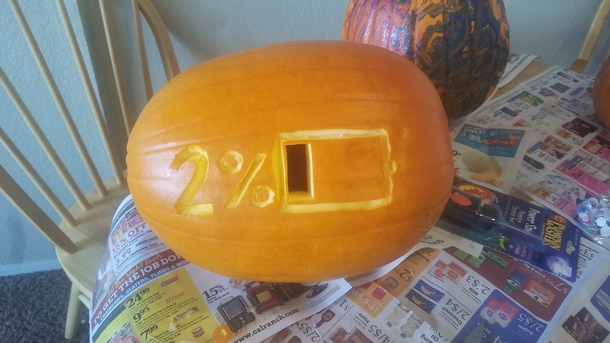I carved the scariest pumpkin I could imagine