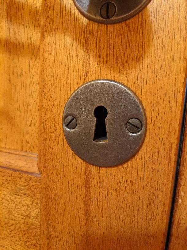 I caught the door lock mid-sneeze