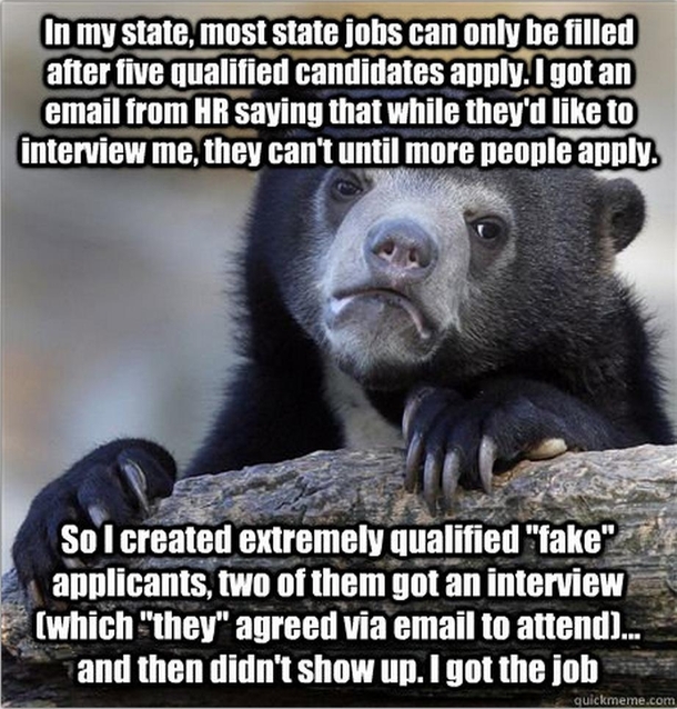 I cheated to get a state job
