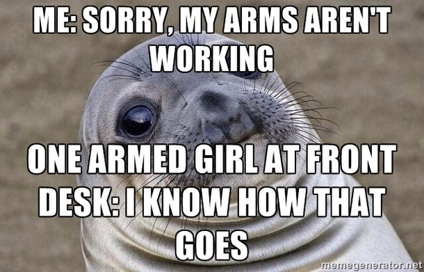 I could have used a hand with my gym bag after my workout