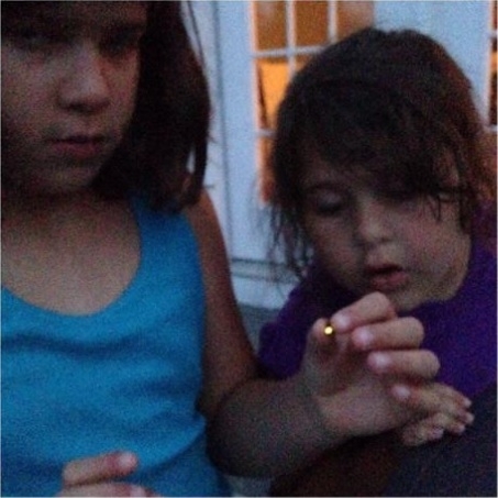 I couldnt help but think that this picture of  young kids catching a firefly looks like them passing a joint