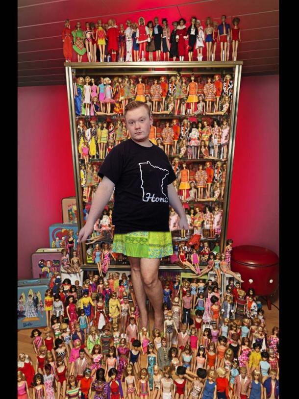 I created a few photoshopped pictures like this of my brother this is my favorite one