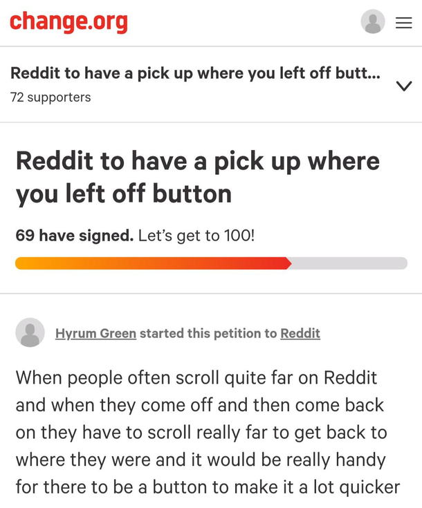 I didnt want to be the one