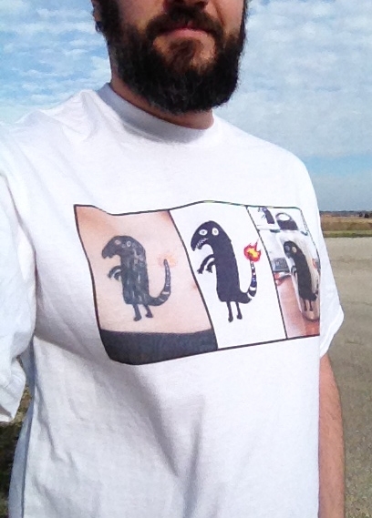 I doknow why but I made a t-shirt with the vinylized digitized and original shitty Charmander tattoo