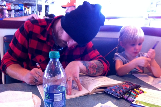 I dont care how old you are when your little girl wants you to color with her you color with her
