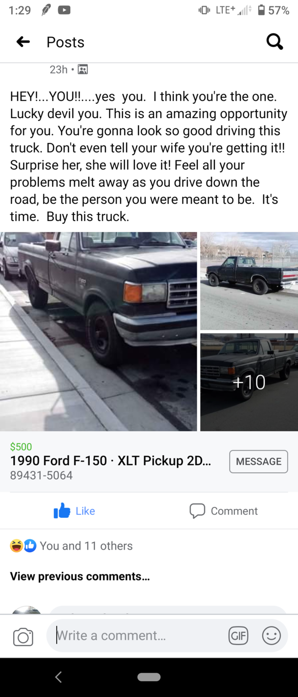 I dont even need a new truck but this guys ad