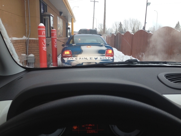 I dont know if Erik has seen the back of his car yet today