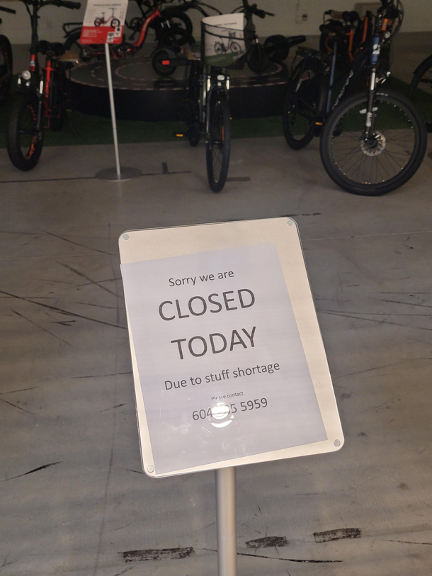I dont know what the issue is Seemed like they had plenty of stuff