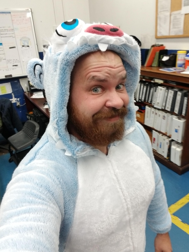 I dont know why that guy was upset I got a Yeti Onesie at work for my birthday and loved it