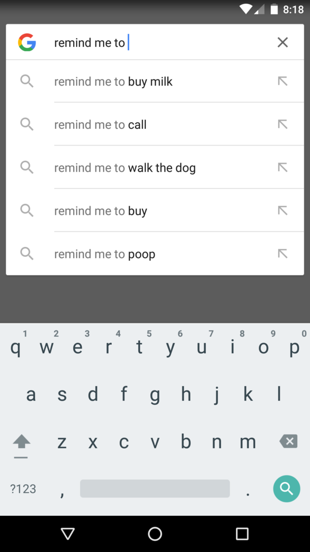 I dont need a reminder for that Google