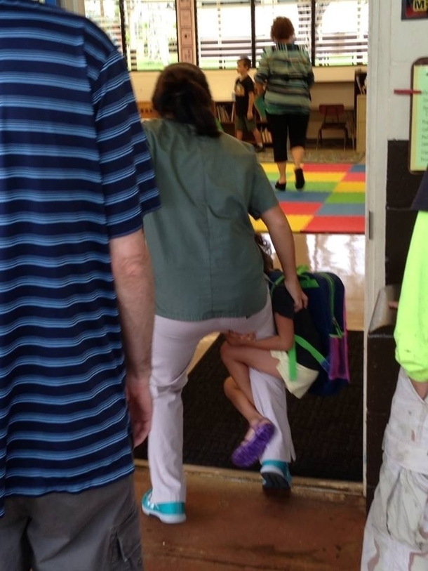 I dont think my friends kid is ready for the st day of school