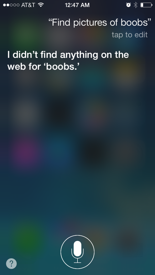 I dont think you even looked Siri