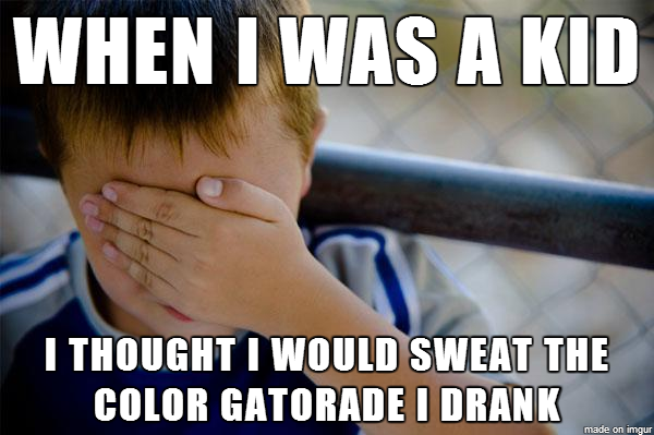 I drank so much blue Gatorade because of those commercials