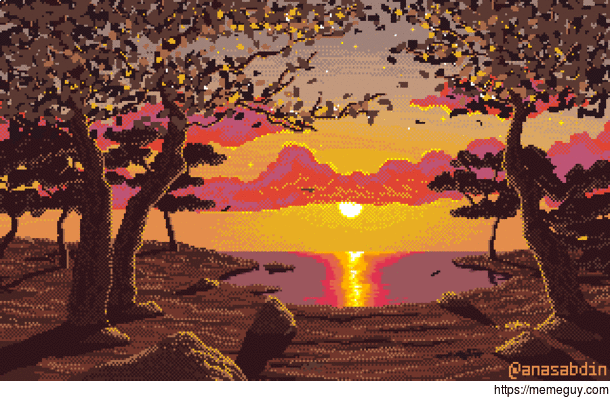 I drew this pixel art animation and called it Come Back 