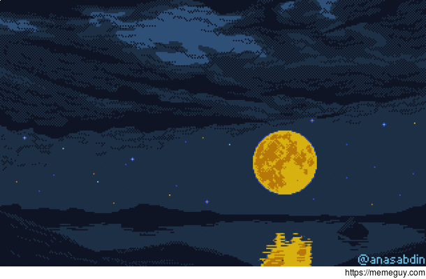 I drew this pixel art animation using only  colors and called it Dry Thunderstorm 