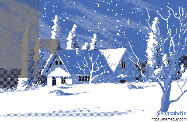 I drew this pixel art scene using  colors and called it Spmi 