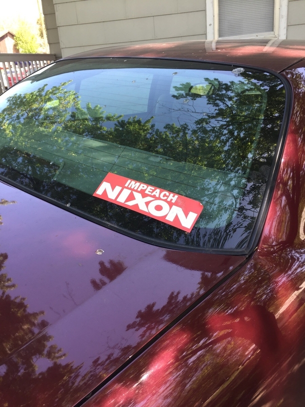 I drive an old man car so I decided to get an appropriate sticker