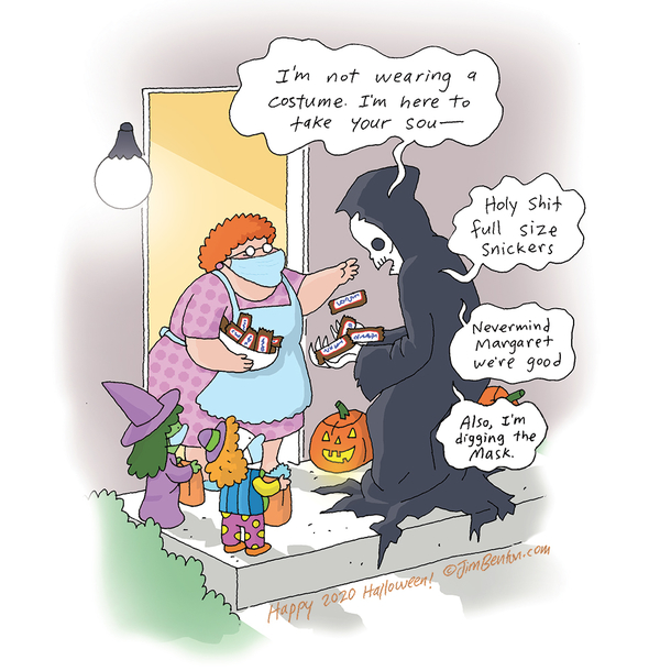 I felt like maybe my cartoon could use a little something extra this year Happy Halloween