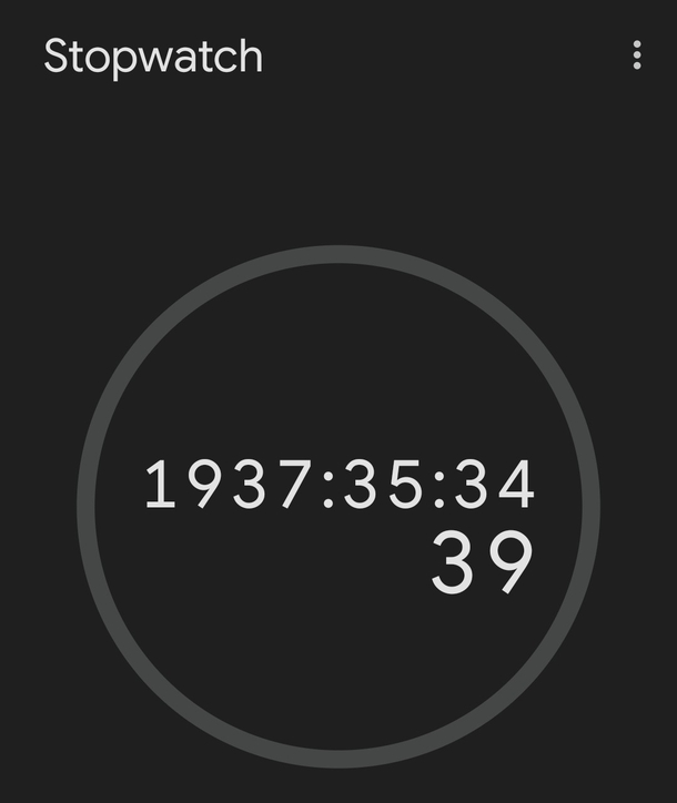 I forgot I left my stopwatch running