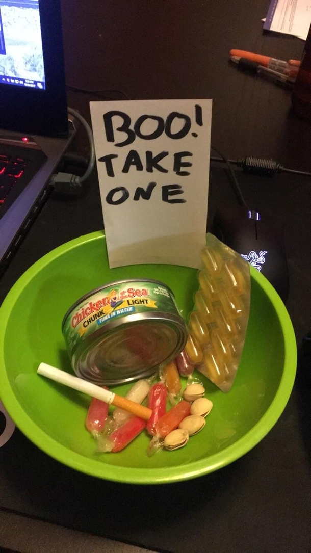 I forgot to buy candy so I improvised