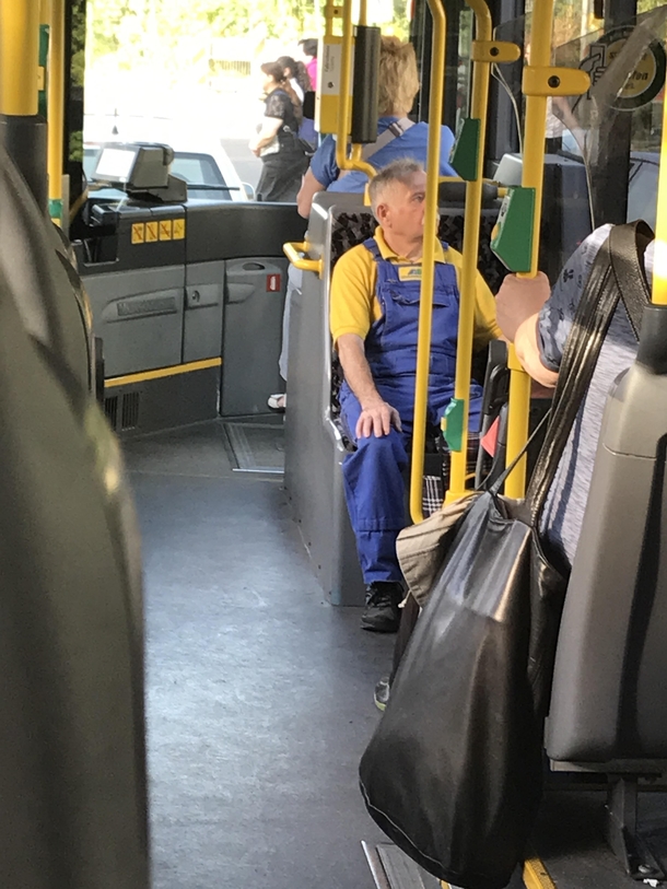 I found a minion taking the bus today