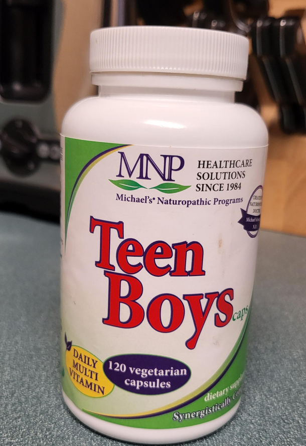 I found out today that my  yo bf takes his daily vitamins