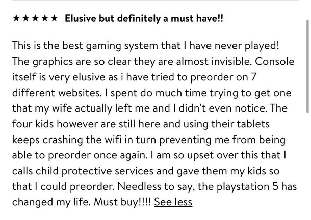 I found this gem while trying to preorder a PS