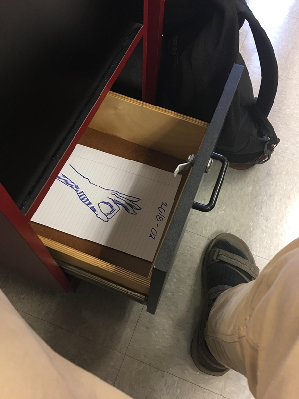 I found this is a drawer at my school