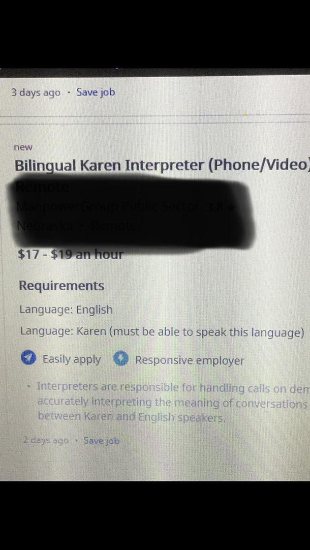 I found this job 