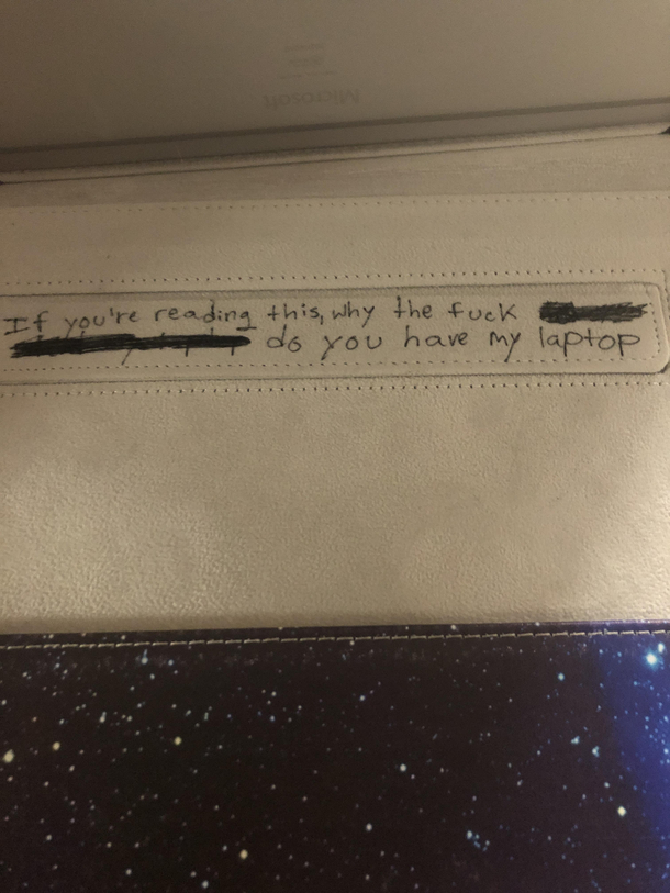 I found this laptop case at a garage sale Didnt see this little gem until now