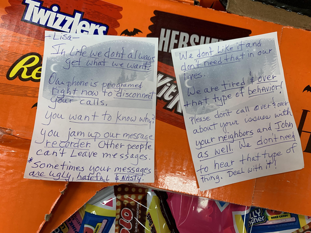 I found this note in the Halloween section at Kroger I have so many questions about these people