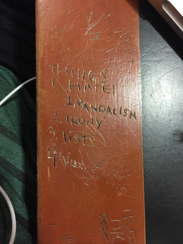I found this on a desk at school today